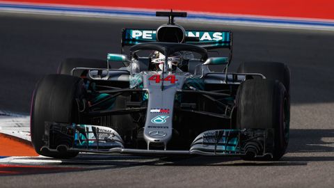 Images from Lewis Hamilton's victory in Sochi on Sunday.