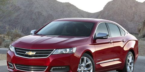 The hood of the new 2014 Chevrolet Impala is supposed to take some design cues from the Chevy Camaro.