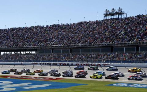 The NASCAR Sprint Cup race at Talladega gets underway.