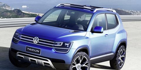 The Volkswagen Taigun concept previews a production SUV due to launch in about three years.