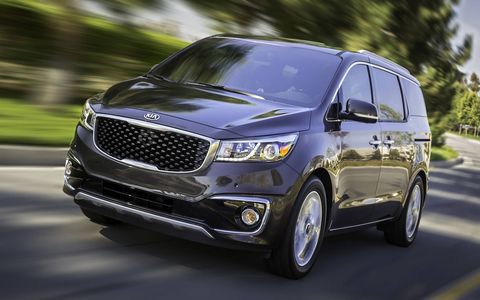 The 2016 Kia Sedona SX Limited adds side sills with chrome accents and the eight passenger technology package standard.