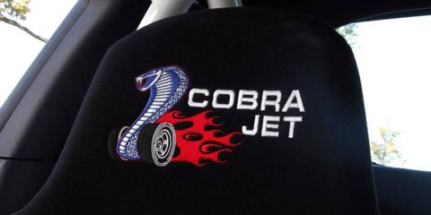 The 2013 Mustang Cobra Jet's seats will feature the familiar Cobra Jet logo.