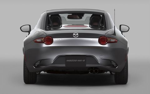 Mazda unveiled the MX-5 RF at the New York auto show.