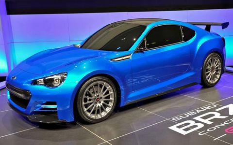The Subaru BRZ concept made its debut at the Los Angeles auto show.