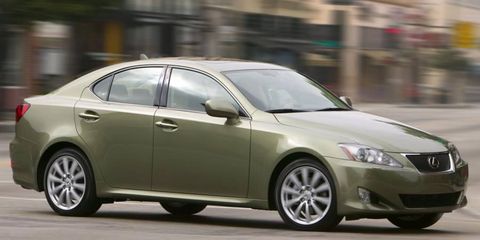 Toyota's recall of 1.7 million vehicles globally includes the Lexus IS, shown, and Lexus GS sedans in the United States.