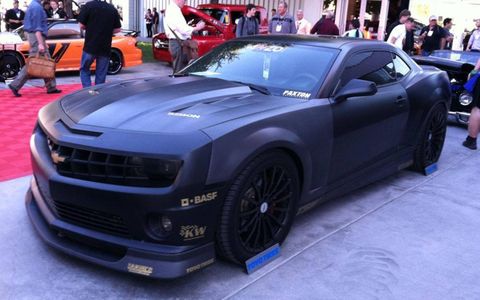 One of the many Chevy Camaros at the show wearing a matte finish