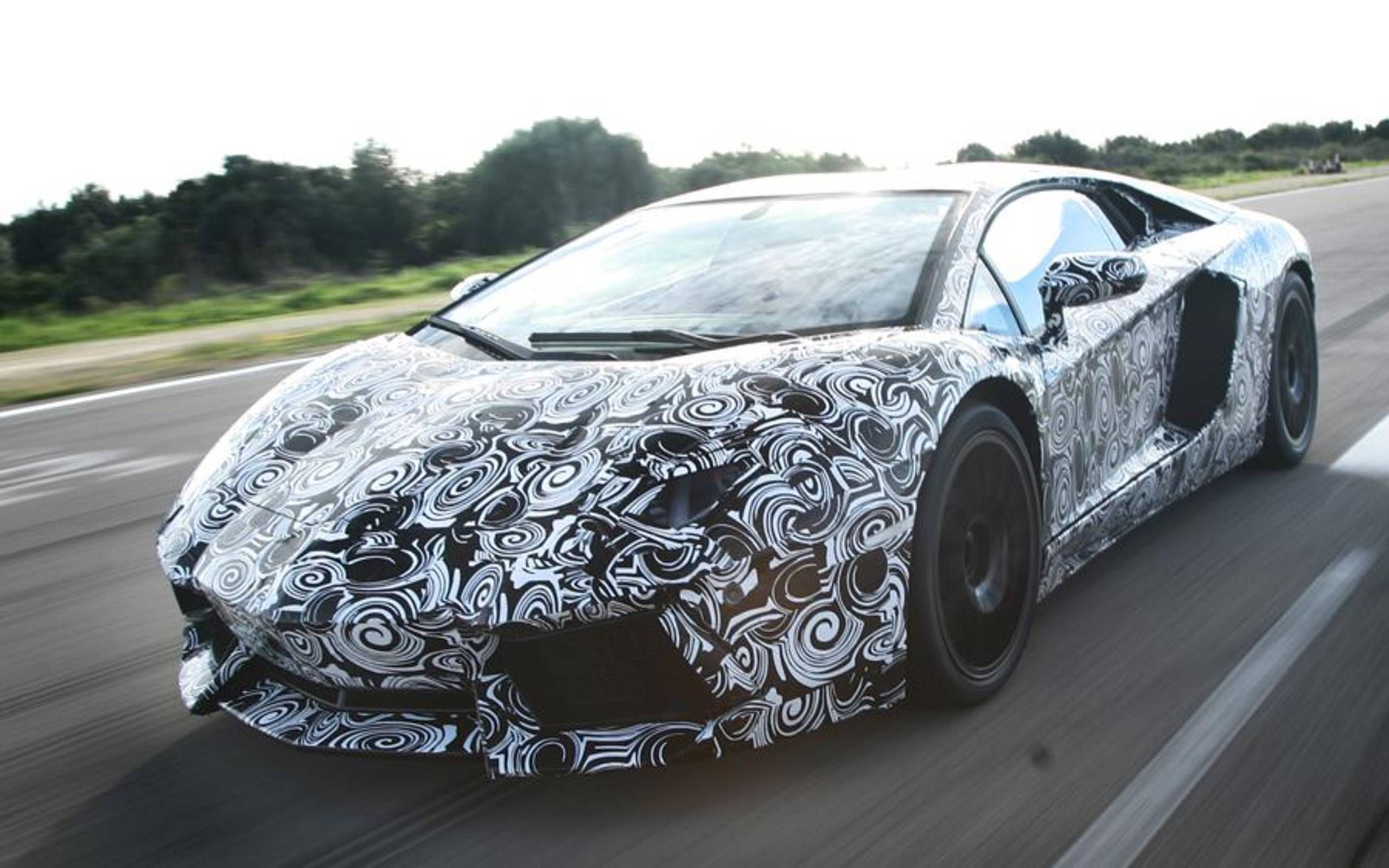 Lamborghini teases new car in 'tornado' camo