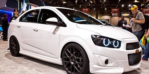 The DSO Eyewear Chevrolet Sonic at this year's SEMA show.