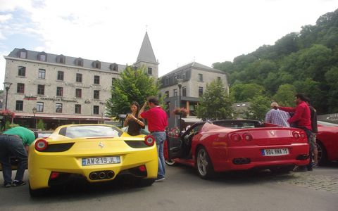 The Ferrari tour takes drivers by Belgian landmarks and to historic racetracks.