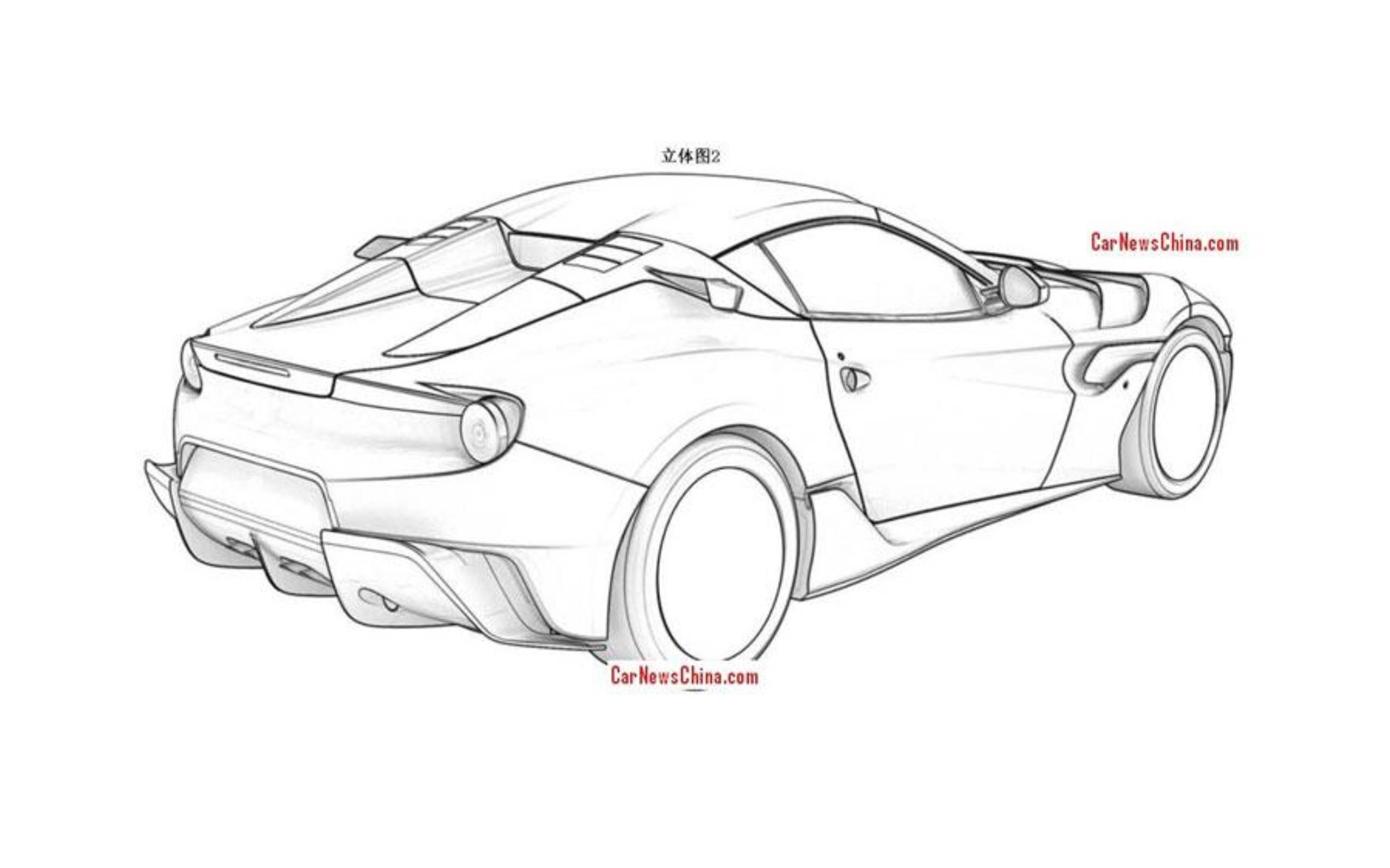 New Ferrari F12 variant leaked in patent drawings
