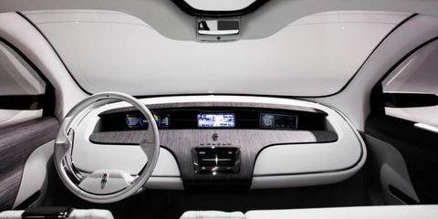 The interior of the C concept provides one possible look for future Lincoln cars.