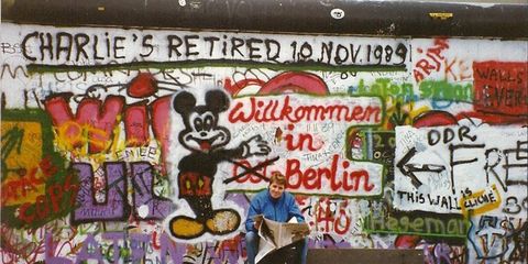 The Berlin Wall, the day after it opened.