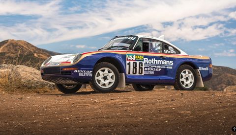 This 959 was campaigned in the 1985 Paris-Dakar Rally.