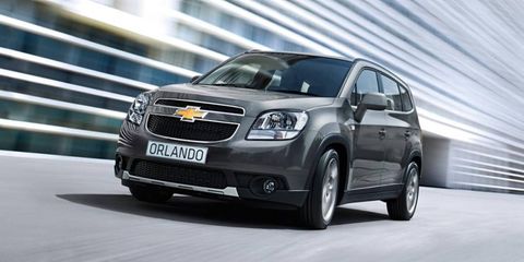 The Orlando is based on same platform as the Chevrolet Cruze, and can haul seven passengers.