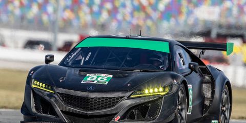 Katherine Legge and past Rolex 24 at Daytona winner Ozz Negri drove the No. 86 Acura NSX from Michael Shank Racing during a two-day test at Daytona International Speedway this week.