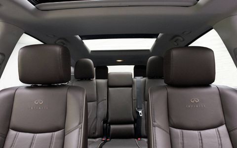 2013 Infiniti JX interior, with seating for seven passengers