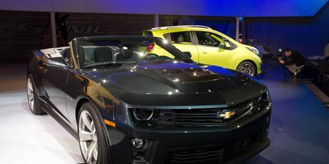 New pics of the 2013 Chevy Camaro ZL1 Convertible, which debuted at the Los Angeles auto show this week.