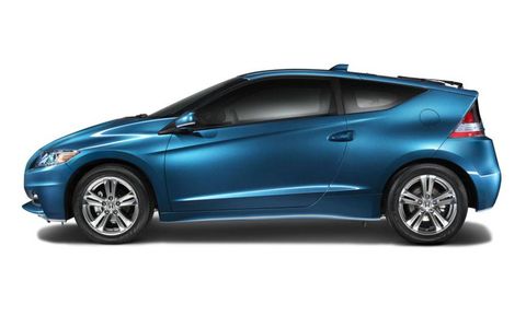 A side view of the 2013 Honda CR-Z.