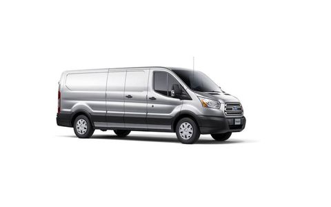 This Ford Transit has the low roof height and long wheelbase.