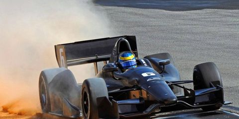 S&eacute;bastien Bourdais, shown here testing at Sebring, Fla., earlier this month, is still waiting for Lotus to deliver the racing engine for his Dallara. The IndyCar Series season-opening race is Sunday in St. Petersburg, Fla.