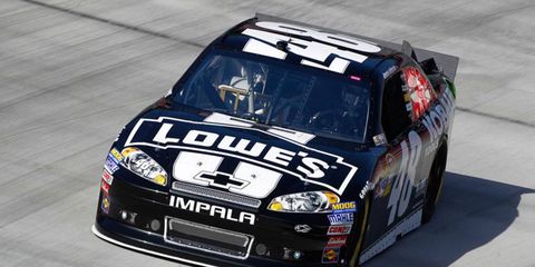 Jimmie Johnson moved into 11th place in the NASCAR Sprint Cup standings after his 25-point penalty was overturned on Tuesday.