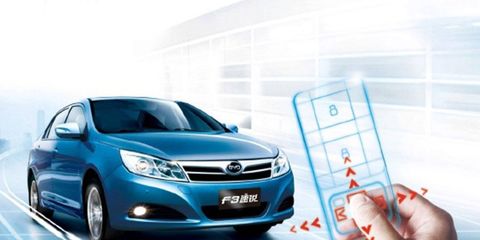 BYD's F3 Plus can be piloted remotely. It debuts in Beijing.