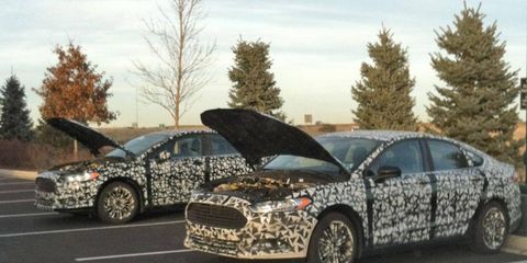 Both of these 2013 Ford Fusion sedans look relatively unmodified, but we can only speculate on what may be going on beneath conventional sheet metal.