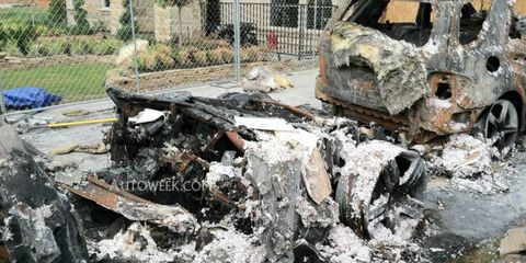 These are the remains of a Fisker Karma that, according to officials, sparked a house fire in Houston.