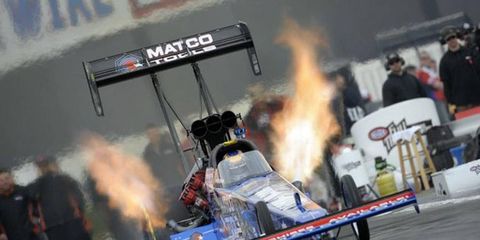 After being the top driver on Friday, Antron Brown was the No. 1 qualifier in NHRA Top Fuel racing on Saturday in Topeka.