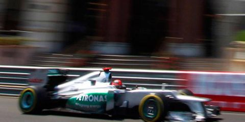 Michael Schumacher had the fastest car on Saturday in Monaco.