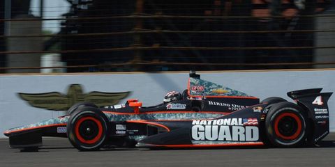 J.R. Hildebrand lost the Indy 500 last year when he hit the wall on the final lap.