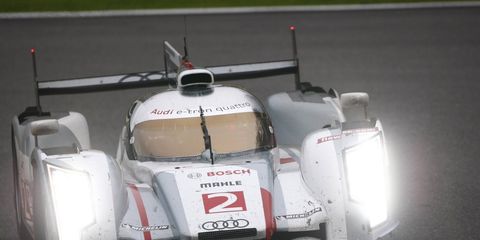 Alan McNish races around the track earlier this year. He is among those included in teams' driver lineups for Le Mans.