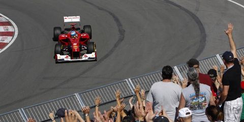 Fernando Alonso was happy with his third-place finish in Saturday's F1 qualifying in Montreal.