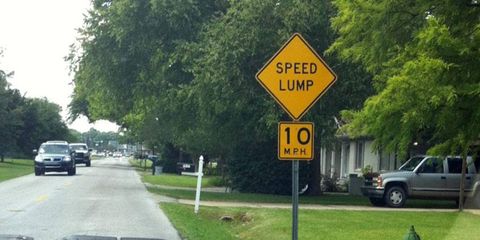 A Southern speed lump in Louisiana.
