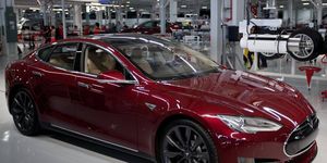 A Model S in the Tesla Factory, Fremont, CA.