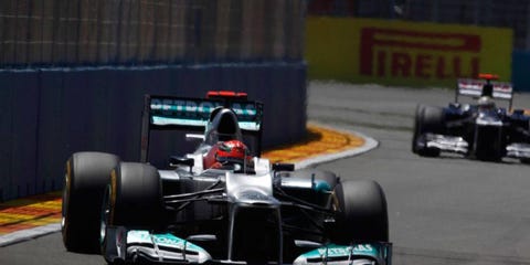 Schumacher Survives Brief Investigation Scores His First Mercedes F1 Podium
