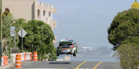 Ken Block takes to the streets of San Francisco in <i>Gymkhana Five: Ultimate Urban Playground.</i>