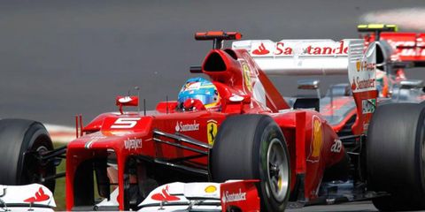 Formula One points leader Fernando Alonso finished runner-up to Mark Webber on Sunday at Silverstone.