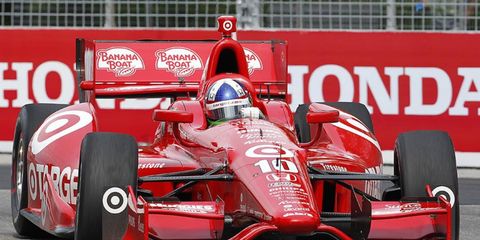 Dario Franchitti was the fastest car in IndyCar qualifying on Saturday in Toronto.