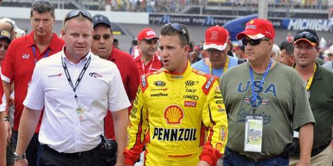 Roger Penske said on Sunday that he hopes to have A.J. Allmendinger back in one of his race cars soon.