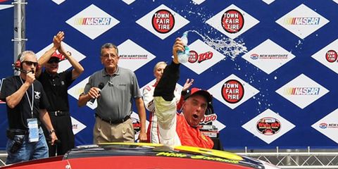 Mike Stefanik won the Whelen Modified race in New Hampshire on Saturday. It was his 72nd career win in the NASCAR sub-series.