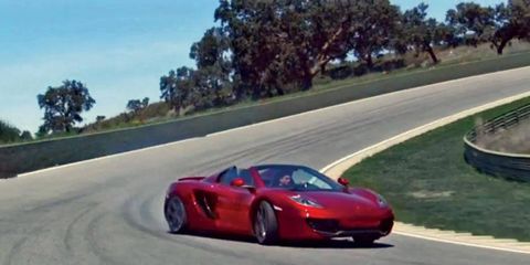 The new McLaren MP4-12C Spider takes to the track in a new video.