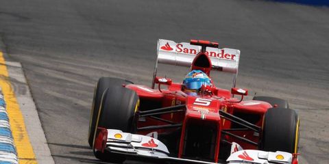 Points leader Fernando Alonso will start on the pole Sunday in Hockenheim.