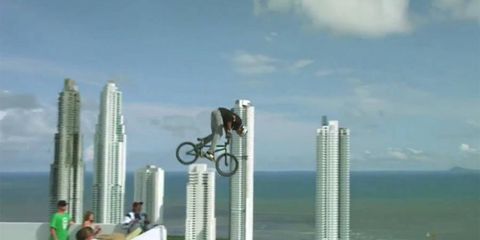 Travis Pastrana jumps building to building in the new Nitro Circus 3D movie.