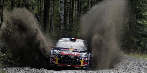 Sebastein Loeb maintained his lead on the second day of Rally Finland, holding a five-second advantage over his teammate, Mikko Heirvonen.