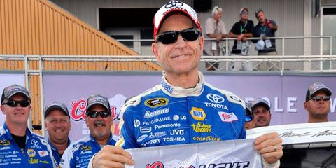 Mark Martin scored his first pole at Michigan International Speedway on Friday. He'll be racing at MIS on Sunday for the 54th time.