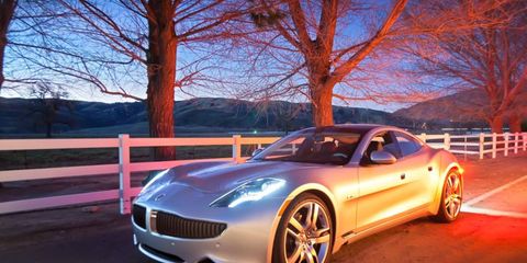 The Fisker Karma plug-in hybrid uses a lithium-ion battery pack.