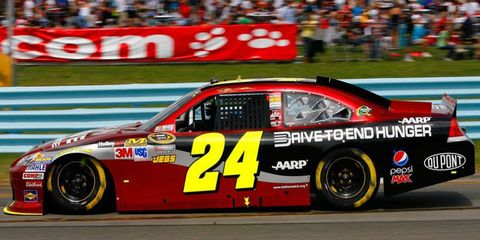 Jeff Gordon, who finished 21st, was actually a winner on Sunday on a day that saw him slip in the standings.