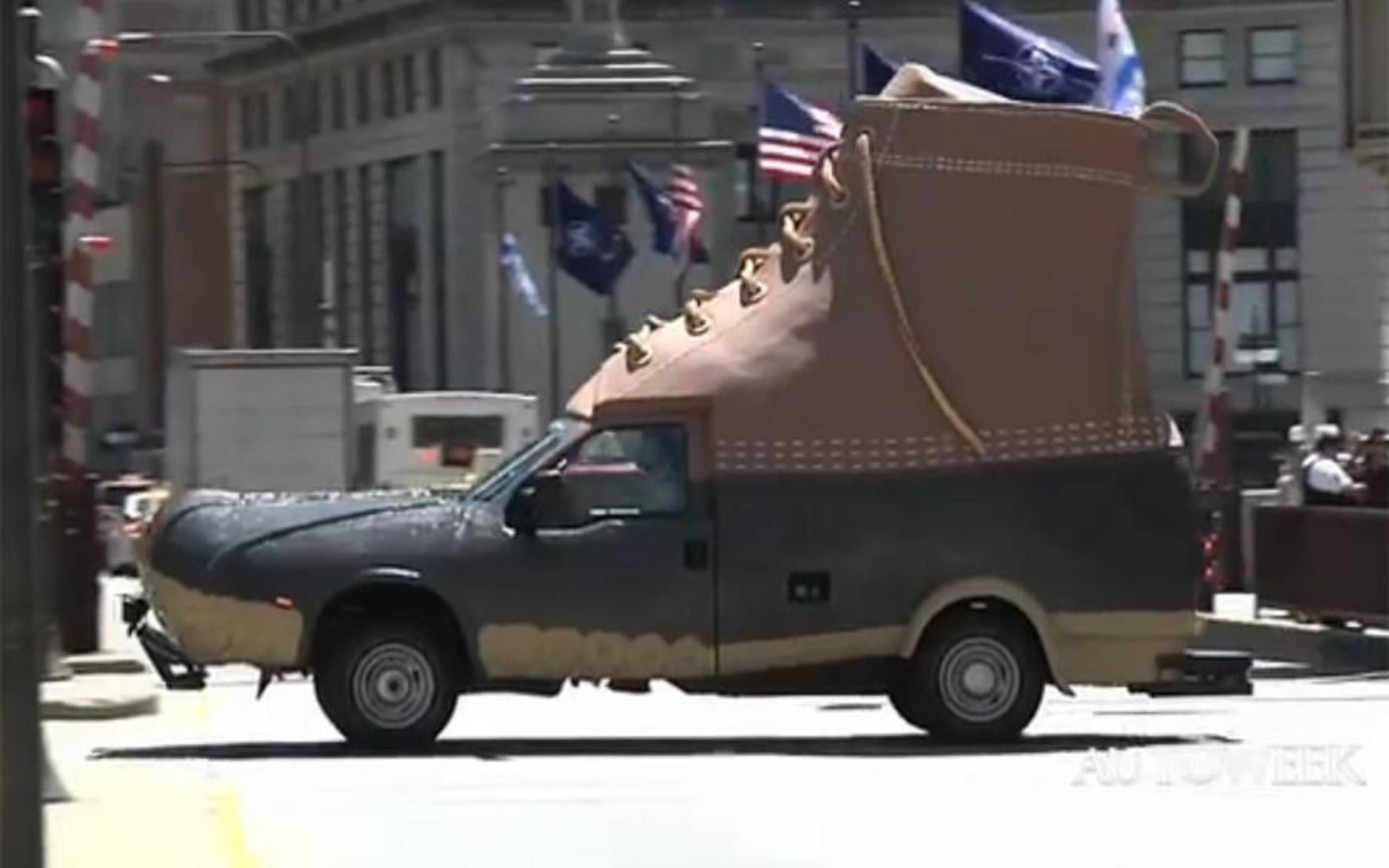 For their 100th Anniversary L.L. Bean celebrates by turning F250 superduty truck into a Bootmobile