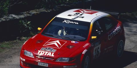 Philippe Bugalski, in 1999, competing in a rally in France. Bugalski died Saturday after a fall in his home.